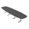 Skutchi Designs Arc Boat Conference Table With Power, 48 in W, 192 in L HAR-ABOT-48X192-T-WA7949-NA - alternate 1