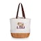 Picnic Time Family Of Brands NCAA LSU Tigers Coronado Canvas and Willow Basket Tote - Picnic Bag 203-00-187-294-0 - alternate 1