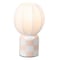 Jonathan Y Valarie 10.25" Contemporary Modern Checkerboard Ceramic w/Ribbed Cocoon Globe Shade LED Mini Table L JYL4203A - alternate 1