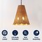 Jonathan Y Maria 16" 3-Light Coastal Bohemian Adjustable Hand-Woven Rattan Tapered Scalloped Cylinder LED Penda JYL1613A - alternate 8