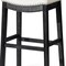 Homeroots 31" White and Black Fabric and Solid Wood Backless Bar Height Bar Chair 632364 - alternate 5