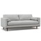 Homeroots 89" Gray Fabric Sofa With Ottoman With Brown Legs 641064 - alternate 8
