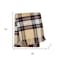 Homeroots 55" X 70" Camel Black Red And White Cotton Blend Plaid Throw Blanket with Fringe 702222 - alternate 5