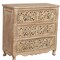 Homeroots 36" Antique White Solid Wood Three Drawer Dresser 489223 - alternate 5