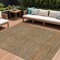 Homeroots 9' X 12' Taupe And Brown Striped Washable Indoor Outdoor Area Rug 615642 - alternate 1