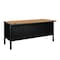 Regency Mesa Steel Double Pedestal Teacher's Office Desk 60in x 30in, Medium Oak Top, Black Base 66266DPMOBK - alternate 5