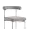 Homeroots Set of Two Gray And Silver Upholstered Polyester Open Back Dining Side Chairs 569410 - alternate 6