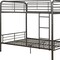 Homeroots 79" X 57" X 65" Gunmetal Metal Tube Full Over Full Bunk Bed 285314 - alternate 4