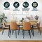 Leisuremod Tule Fabric Dining Side Chair with Powder-Coated Steel Frame, Natural Wood/Beige TCNW18BG - alternate 8