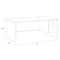 Hirsh Desk Pedestal, 36 in D X 29 1/2 in H, 72 in W X Steel, Black/Walnut 20535 - alternate 5