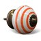 Homeroots Set of Twelve Orange And White Geometric Ceramic Drawer Pull Knobs, 12PK 358105 - alternate 5
