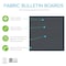 Ghent Fabric Wrapped Bulletin Board, 4'H x 5'W, Gray, Square Corners 12UT45-W91 - alternate 4