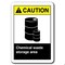 Signmission 10 in Height, Plastic, ANSI-710CS Chemical Waste Storage, ANSI-710CS Chemical Waste Storage ANSI-710CS Chemical Waste Storage - alternate 5