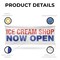 Signmission Ice Cream Shop Now Open, 18 Inch x 48 Inch, Vinyl Banner B-30704 - alternate 4