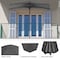 Pure Garden Half Umbrella Outdoor Patio Shade 9 ft Patio Umbrella w/ Easy Crank Small Canopy 50-LG1422 - alternate 10