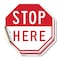 Signmission Stop Here, 4 inch X 4 inch, Vinyl Decal, 2PK OC-D-2PACK-4-233 - alternate 1