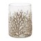 Homeroots Set of Three Brown And Clear Botanical Leaf Glass Tabletop Votive Candle Holders, 3PK 634841 - alternate 4