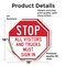 Signmission Stop All Visitors and Trucks Must S, 18 inch X 18 inch, Vinyl Decal, 2PK OC-D-2PACK-18-245 - alternate 3