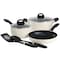 Oster Clairborne 7 Piece Nonstick Aluminum Cookware and Kitchen Tool Set in Linen 141080.07RR - alternate 1
