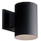 Sunlite 7in. Matte Black Modern Cylinder Wall Sconce Downlight Aluminum Shade 75W Max Wet Locations 90158-SU - alternate 1
