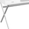 Homeroots 47" White and Silver Computer Desk With Two Drawers 333412 - alternate 5