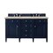 James Martin Vanities Brittany 60" Double Vanity, Victory Blue, w/ 3 CM Tajnar Eclos Top w/FreePower Wireless Charger 650-V60D-VBL-FTJR - alternate 1