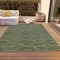 Homeroots 8' X 10' Olive Green Fern Green And Silver Geometric Washable Indoor Outdoor Area Rug 615215 - alternate 7