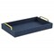 Homeroots Navy Blue Linen and Wooden Tray 401794 - alternate 9