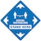Signmission Stand Here Social Distancing Non-Slip Floor Graphic, 16" x 16", FD-2-X-16-99983 FD-2-X-16-99983 - alternate 1