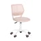 Homeroots Pink and White Adjustable Height Swivel Rolling Office Chair 568065 - alternate 4