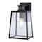 Vaxcel Sutton, 12.25 in H, Black Outdoor Wall Light, Motion Sensor, Dusk to Dawn, Seeded Glass T0812 - alternate 1
