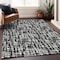 Homeroots 8' X 10' Black Gray And Ivory Abstract Washable Indoor Outdoor Area Rug 602470 - alternate 6