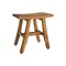 Homeroots 14" Natural Teak Curvilinear Shower Bench 376701 - alternate 7