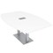 Skutchi Designs Boat Conference Table With Power Unit, 48 in W, 84 in L, White HAR-BOT-48x84-DOU-W960-ESIL - alternate 1