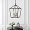 Jonathan Y Pagoda 16" 4-Light Classic Traditional Metal Cage Lantern LED Pendant, Oil Rubbed Bronze/Brass Gold JYL7437D - alternate 8