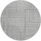 Homeroots 8' Gray And Ivory Round Geometric Washable Indoor Outdoor Area Rug 600830 - alternate 9