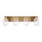 Jonathan Y Irving 27.75" 4-Light Seeded Glass/Iron Modern Contemporary LED Vanity Light, Brass Gold JYL7558D - alternate 1