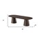 Homeroots 86" Walnut Wood Double Pedestal Base Oval Dining Table 720678 - alternate 4
