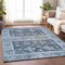 Homeroots 5' X 8' Blue And Denim Blue Aztec Washable Indoor Outdoor Area Rug 616593 - alternate 6