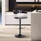 Armen Living Larisa Adjustable Black Wood Bar Stool in Gray Faux Leather with Golden Bronze and Black Metal LCLABABLKGRY - alternate 7