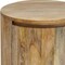 Homeroots 24" Natural Solid Wood Round Drum End Table With Two Drawers 632716 - alternate 5