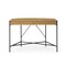 Homeroots 45" Natural and Black Half Circle Writing Desk With Two Drawers 543773 - alternate 7