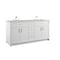 James Martin Vanities Bellshire 72" Double Vanity, Bright White w/ 3 CM Ethereal Noctis Silestone Top 660-V72-BW-3ENC - alternate 7