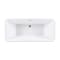 Kingston Brass 71-Inch Acrylic Oval Rectangular Double Ended Pedestal Tub with Drain, No Faucet Drillings VTSQ713224C427 - alternate 1