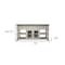 Homeroots 70" Ivory Solid Wood Open shelving Distressed TV Stand 528760 - alternate 6