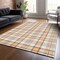 Homeroots 5' X 8' Peach And Beige Plaid Washable Indoor Outdoor Area Rug 601345 - alternate 7