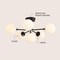 Jonathan Y Olivier Parisian 24" 6-Light Globe Modern Industrial Iron Bistro LED Semi Flush Mount, Black JYL9542B - alternate 10