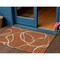 Homeroots 3' X 5' Copper And Ivory Abstract Washable Indoor Outdoor Area Rug 597505 - alternate 1