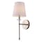 Jonathan Y Olivia 6.5 in. 1-Light Contemporary Traditional Candlestick Metal/Crystal LED Vanity Light w/Fabric JYL9920D - alternate 1