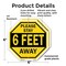 Signmission Please Stay 6 Feet Away, 6 inch X 6 inch, Plastic Sign, 2PK OC-P-2PACK-6-198 - alternate 6